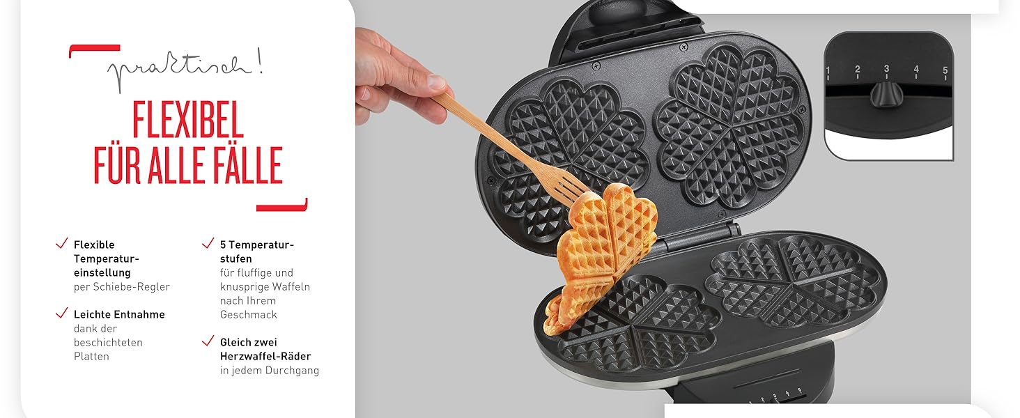 Вафельница Tefal Heart Waffle / 1200 Вт / 2 плиты / антипригарное покрытие 