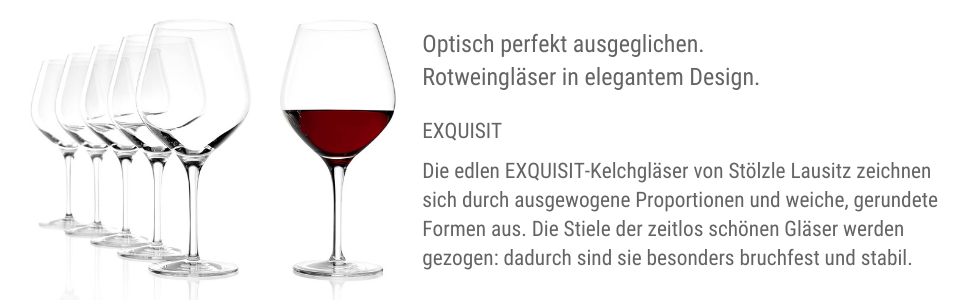Набор бокалов для вина 6 шт. 650 мл, Lead Free Crystal Exquisit Stölzle Lausitz
