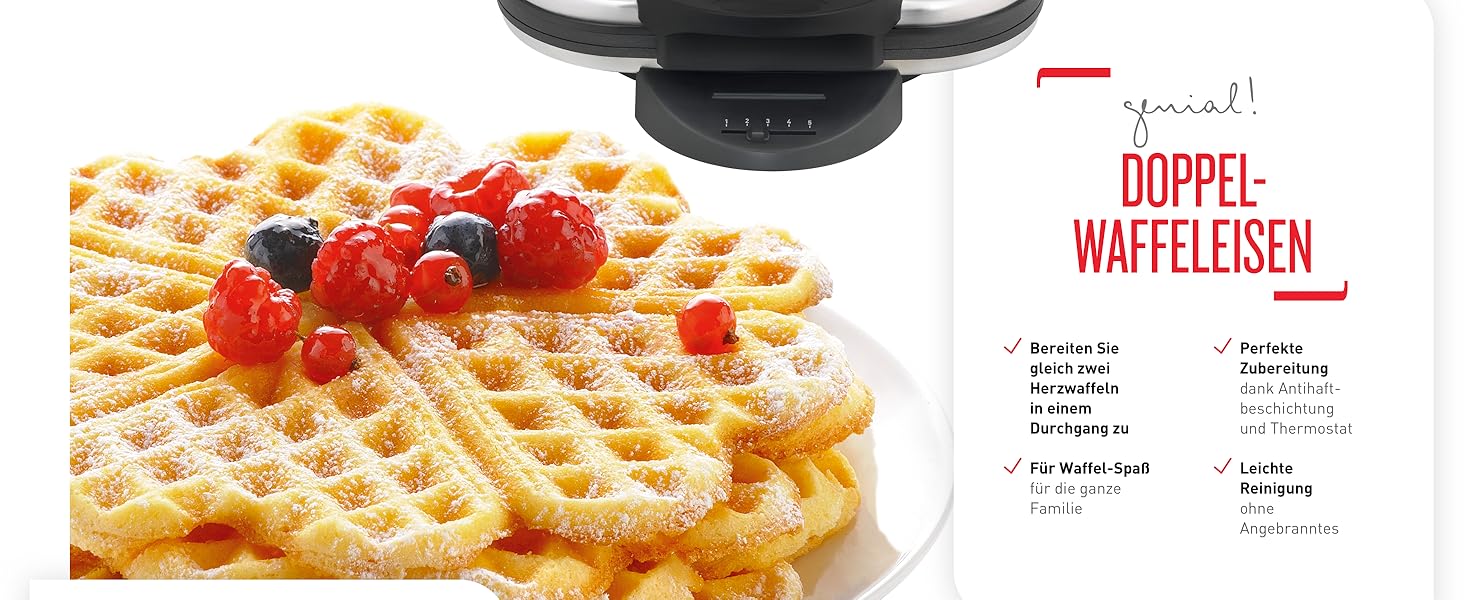 Вафельница Tefal Heart Waffle / 1200 Вт / 2 плиты / антипригарное покрытие 