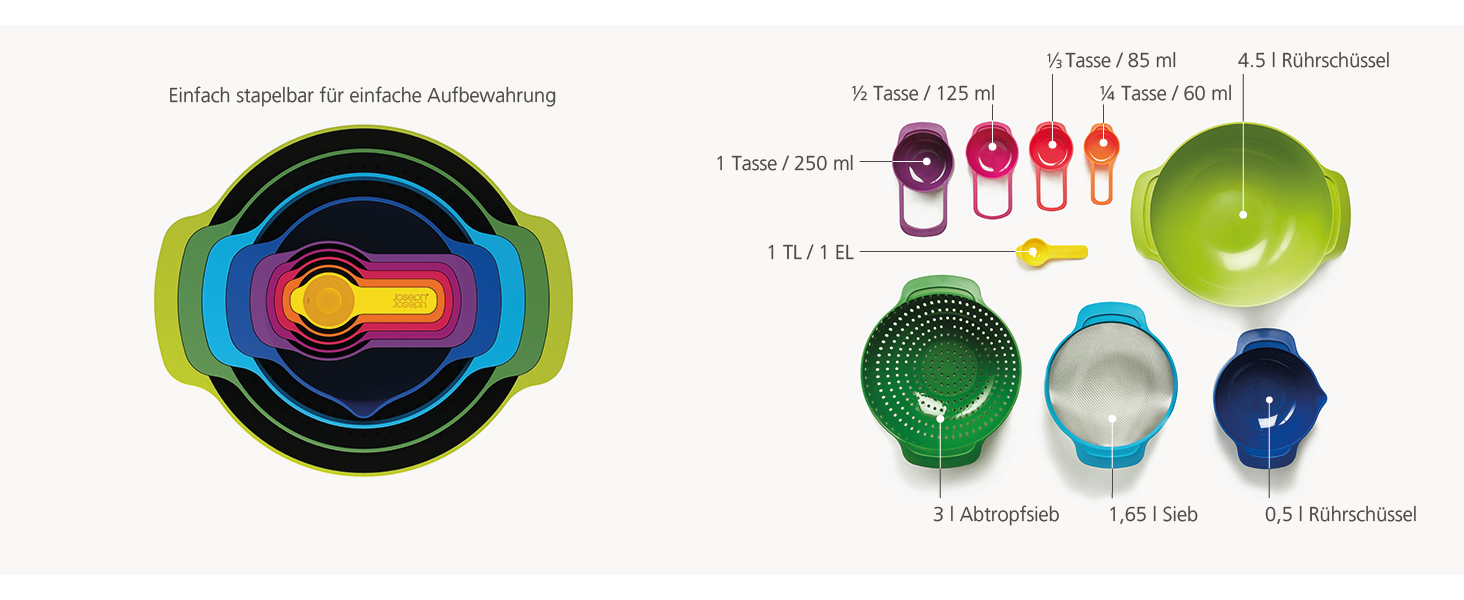 Набор мисок NEST9 Sky Edition Joseph Joseph