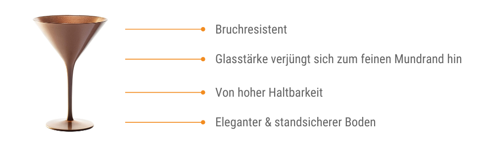 Набор бокалов для коктейлей 6 шт. 240 мл, бронзовый Stölzle Lausitz 