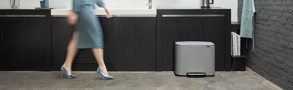 Мусорный бак с педалью, 36 л серый Pedal Bin Bo Brabantia