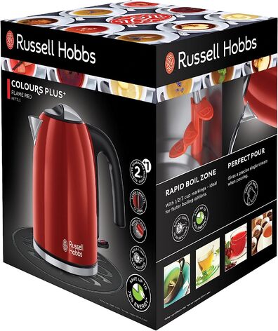 Тостер с широким слотом и 6-ю уровнями мощности и чайник 1,7 л, 2400 Вт Russell Hobbs Colours+