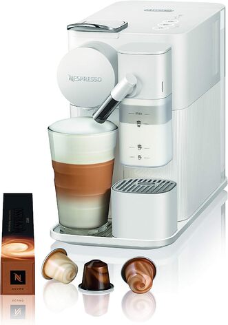 Кофемашина с насадкой для вспенивания молока, белая Nespresso Lattissima One De'Longhi