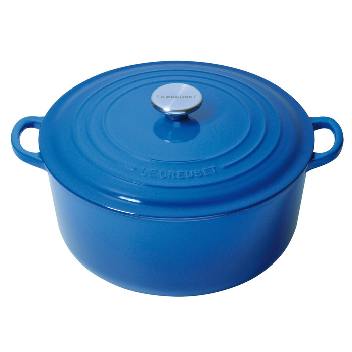 Кастрюля / жаровня 26 см, синий марлесь Le Creuset