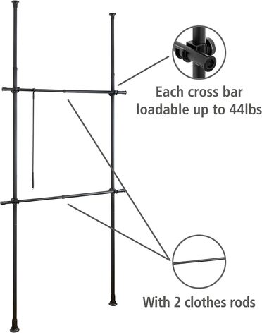 Вешалка для одежды 75-120 x 165-300 x 11 см WENKO Herkules Basic