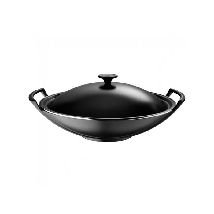 Вок со стальной крышкой 4,5 л черный Le Creuset