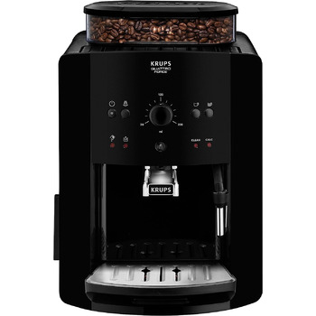 Кофемашина на 2 чашки 1450 Вт, с кофемолкой, черная Arabica Picto Quattro Force EA8110 Krups