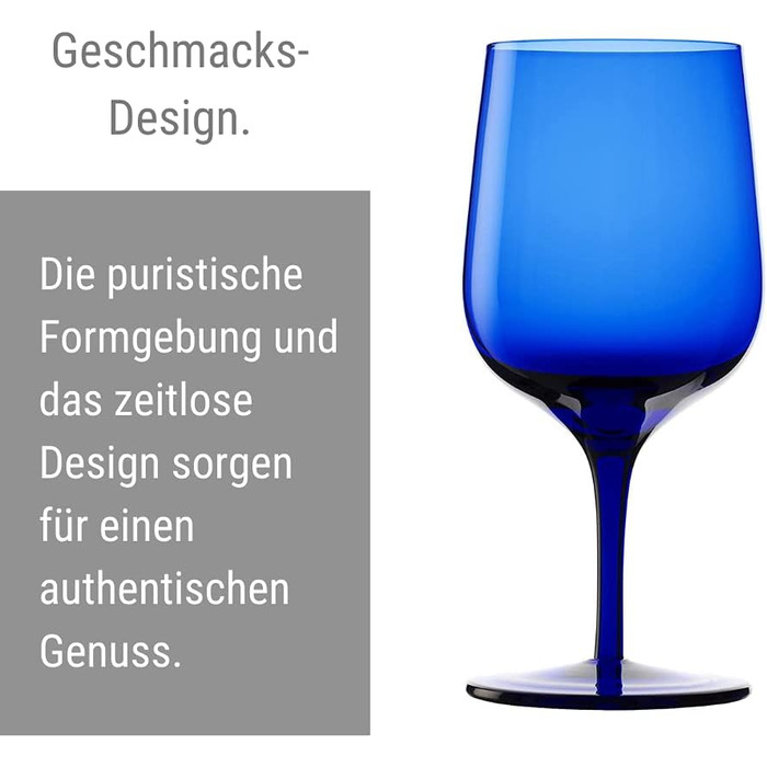 Набор стаканов для воды 6 шт. 340 мл, синий Grandezza Stölzle Lausitz