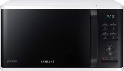 Микроволновая печь Samsung MS2AK3515AW/EC, мощность 800 Вт, Емкость для приготовления пищи 23 , ширина 48,9 см, бстрая разморозка, 29 автоматических программ, Белй одиночнй