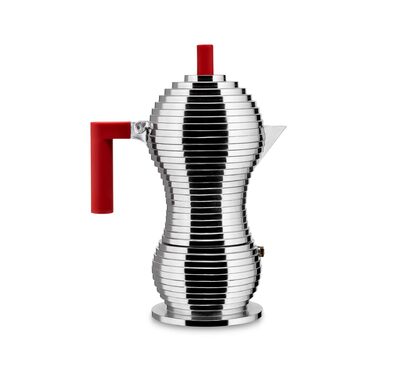 Кофеварка 150 мл металлик/красная Pulcina Alessi