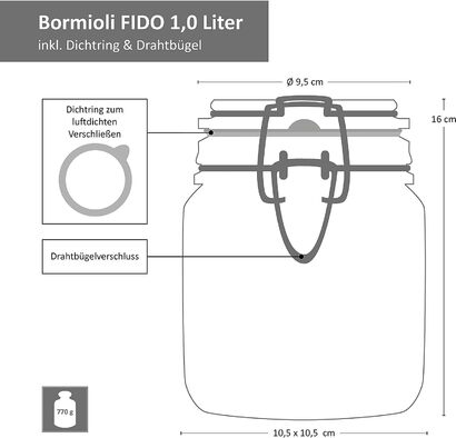 Набор баночек для специй 500 мл, 6 предметов Bormioli Rocco