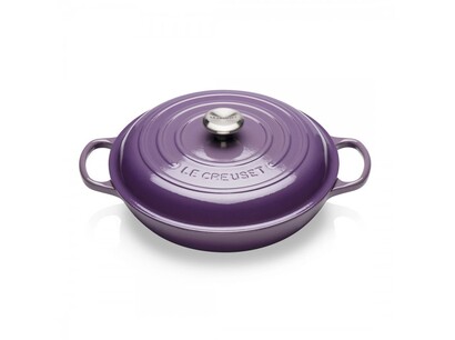 Сковорода-жаровня чугунная с крышкой 30 см, фиолетовая Ultra Violet Le Creuset