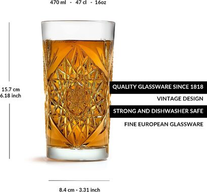 Набор стаканов, 6 предметов 470 мл  Libbey Hobstar