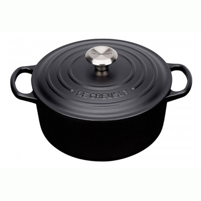 Кастрюля / жаровня с крышкой 18 см, черный матовый Le Creuset