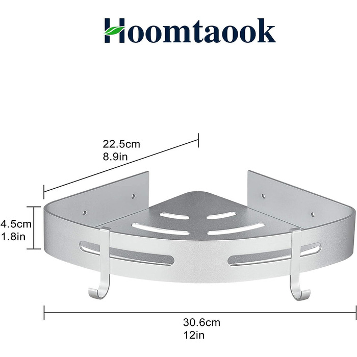 Набо угловых полок для ванной комнаты 2 предмета Hoomtaook