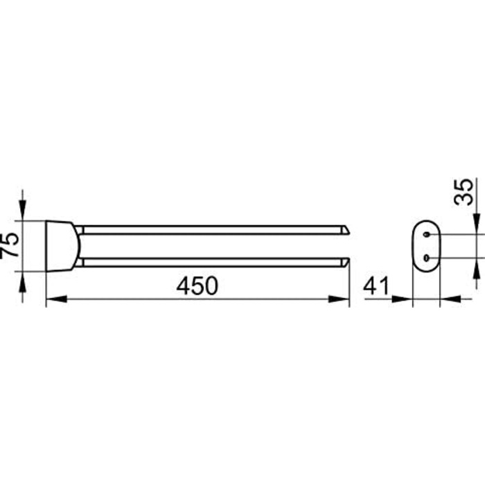 Вешалка для полотенца 45 см Keuco
