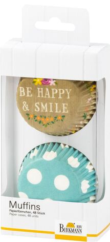 Набор форм для выпечки для мини-маффинов, 48 шт, Be Happy & Smile RBV Birkmann