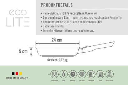 Сковорода 24 см Eco Lite Woll