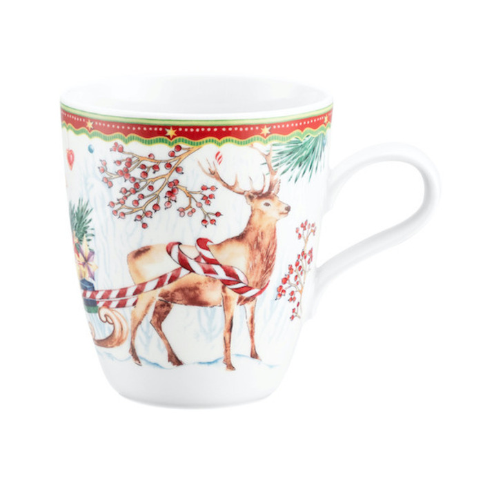 Кружка "Олень доставляет подарки на санях" 0,4 л Christmas Mugs Seltmann Weiden