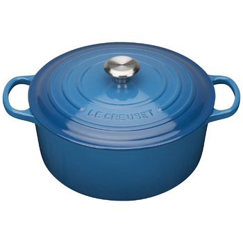 Кастрюля / жаровня 28 см, синий марсель Le Creuset 