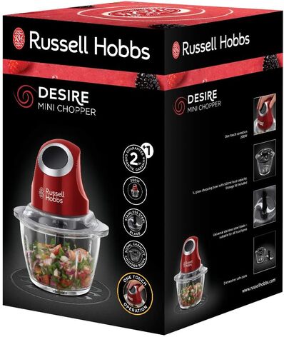 Миксер с 3 насадками, 200 Вт, контейнер 500 мл Russell Hobbs Desire Slice & Go 