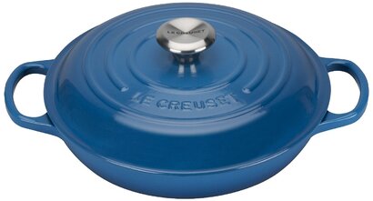 Сковорода-жаровня чугунная 26 см, синий Le Creuset