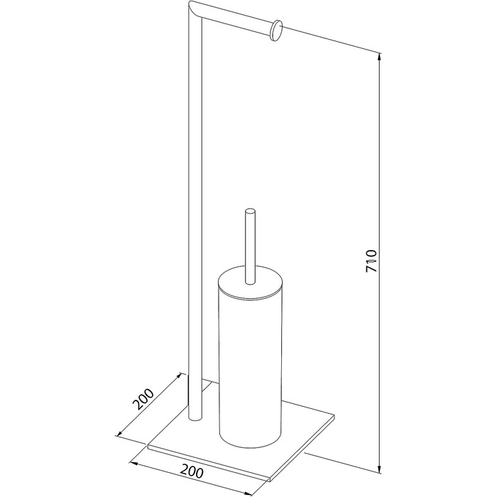 Ёршик для унитаза с бумагодержателем, белый Sealskin Tube Stand