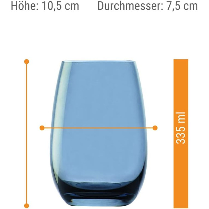 Набор стаканов 6 шт. 335 мл, голубой Elements Kids Stölzle Lausitz