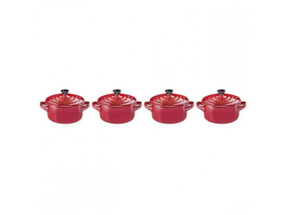 Набор мини-кастрюль, 6 предметов, Metallic Kirschrot Le Creuset