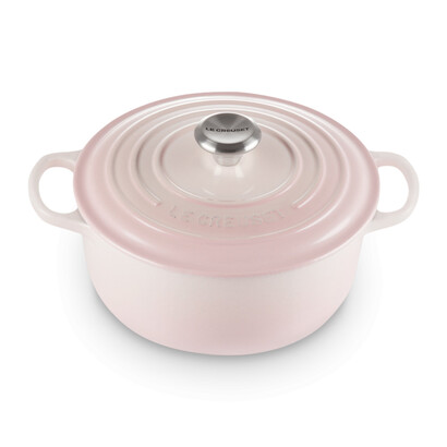 Кастрюля круглая 2,4 л розовая Shell Pink Le Creuset