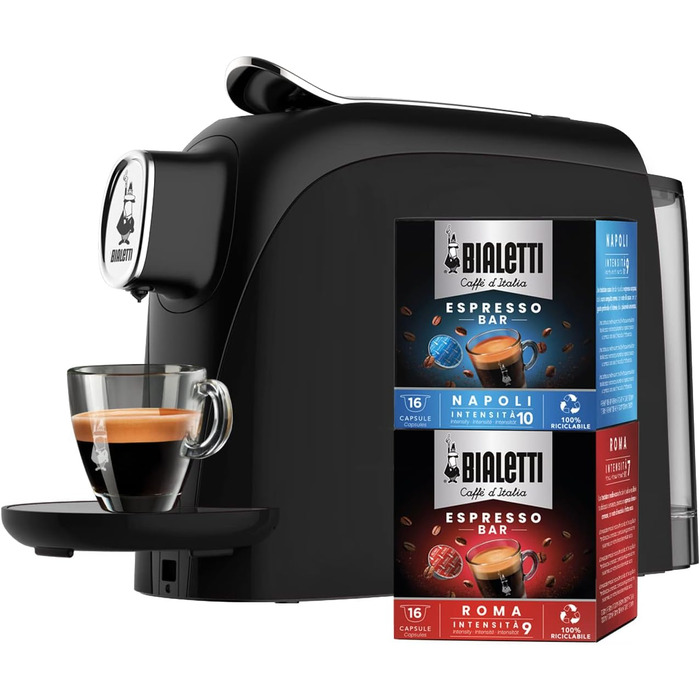 Кофеварка капсульная на 1 чашку с набором капсул 32 шт. Mignon Compact Bialetti