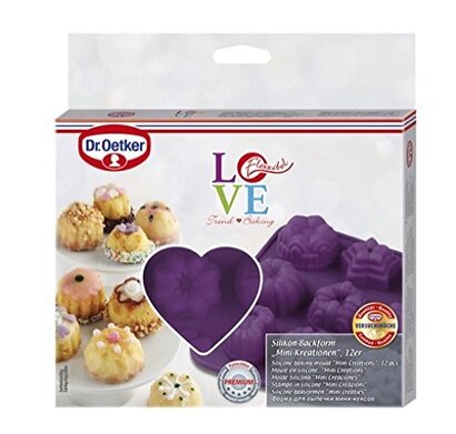 Форма для выпечки силиконовая на 12 кексов Flexxibel Love Dr. Oetker