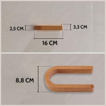 Деревянный держатель для туалетной бумаги 16 см DEKAZIA