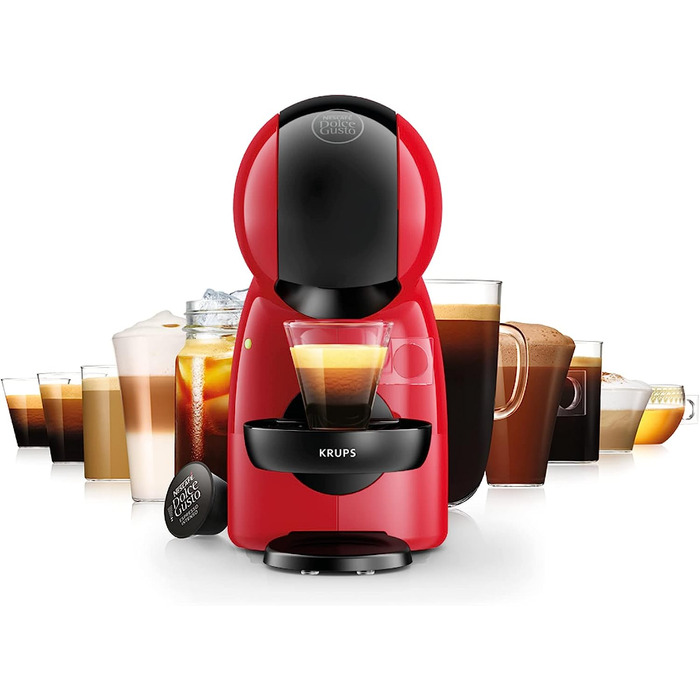 Капсульная кофемашина 0.8 л 1500 Вт, красная Nescafé Dolce Gusto Piccolo XS KP1A3510 Krups