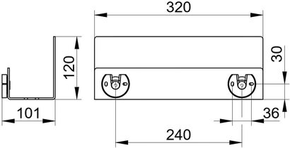 Полка для душа 32x9x12 см, настенная Keuco