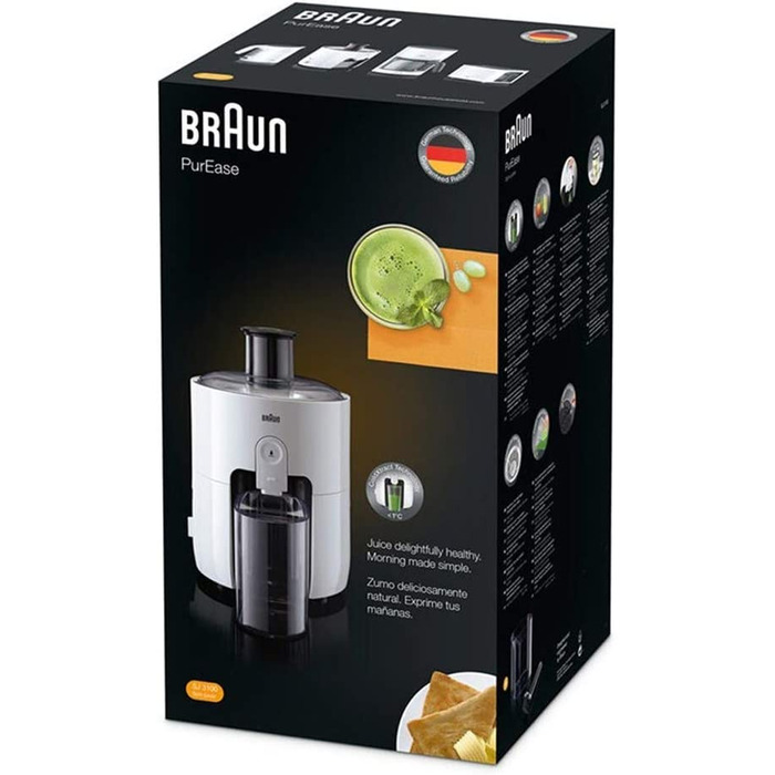 Соковыжималка Braun Household PurEase Juicer SJ 3100 WH / 500 Вт / нержавеющая сталь / белый 