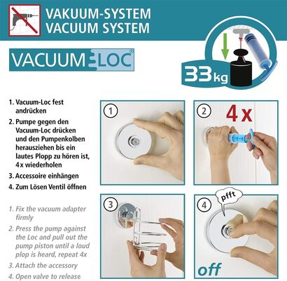 Настенная полка для душа WENKO Vacuum-Loc