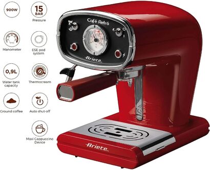 Кофеварка 0.9 л 900 Вт Caffé Retro Ariete