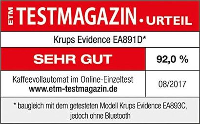 Кофемашина на 2 чашки 1450 Вт, с кофемолкой, Evidence EA891D Krups