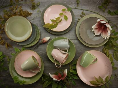 Столовый сервиз из керамогранита на 4 человека 16 предметов Nature Collection Mediterranean CreaTable