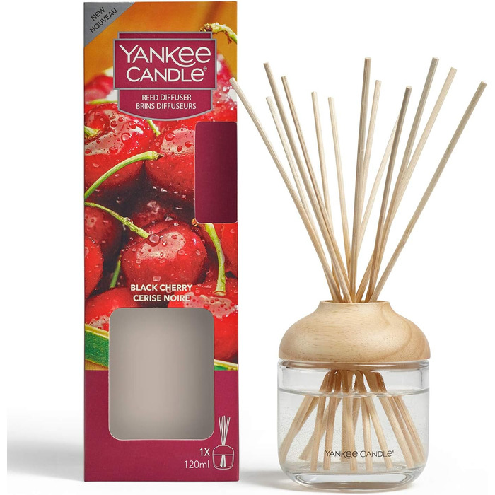 Тростниковый аромадиффузор 120 мл, чёрная вишня Yankee Candle