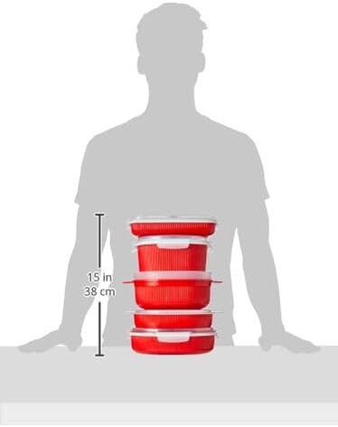 Набор контейнеров для приготовления в микроволновой печи 5 предметов, красные Snips