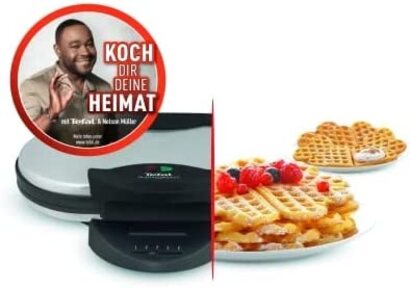 Вафельница Tefal Heart Waffle / 1200 Вт / 2 плиты / антипригарное покрытие