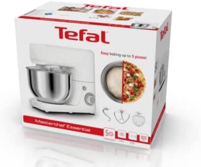 Кухонный комбайн Tefal QB1501 Masterchef Essential / 800 Вт / 4.8 л / 6 скоростей / нержавеющая сталь