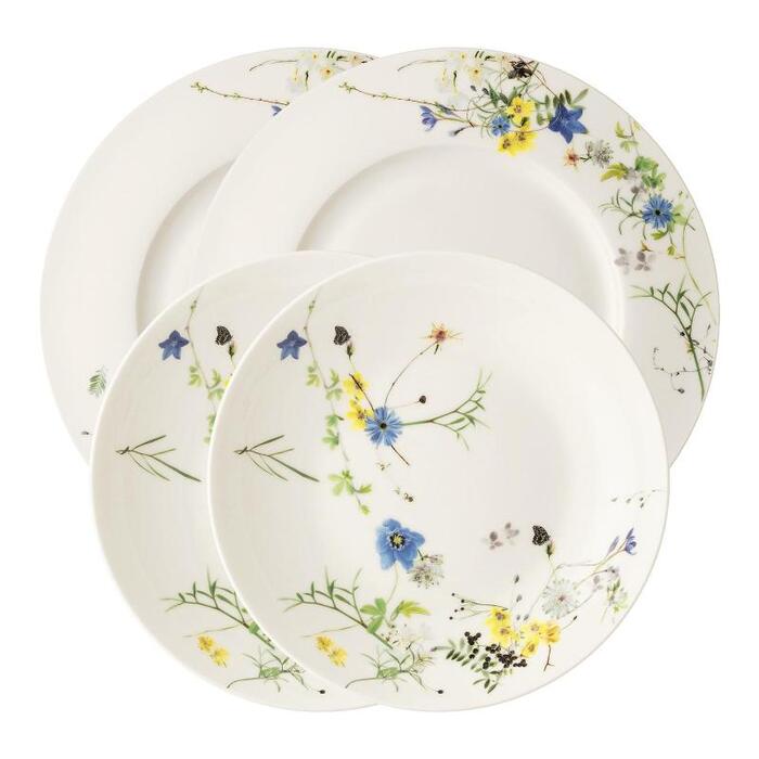 Столовый сервиз на 2 персоны, 4 предмета, “Brillance Fleurs des Alpes” Rosenthal Classic