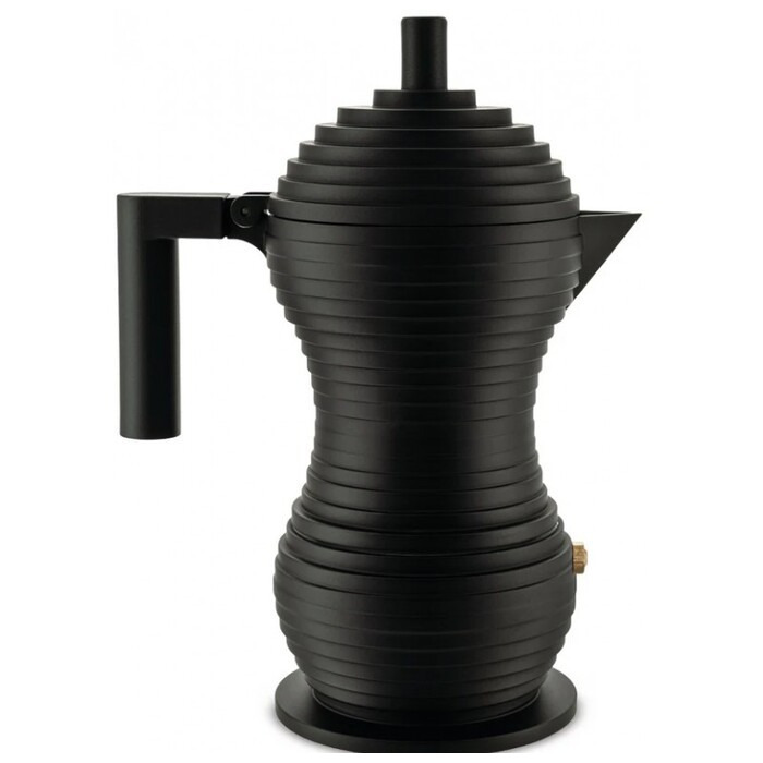 Кофеварка 300 мл черная Pulcina Alessi