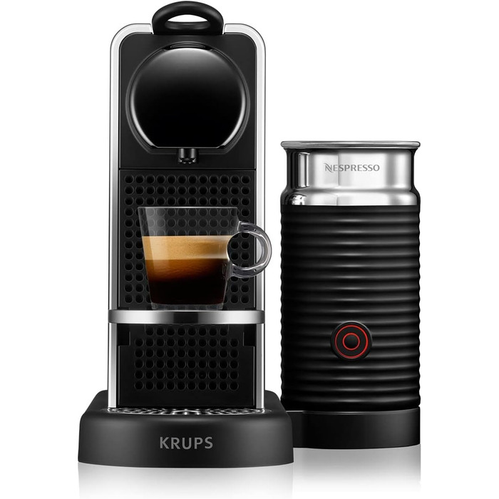 Капсульная кофемашина 1 л 1710 Вт, серебристо-черная Nespresso Citiz & Milk Platinum XN630D Krups