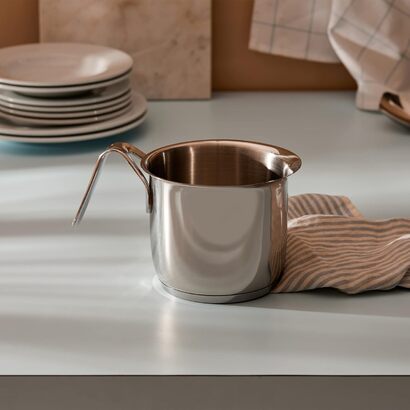 Ковш для молока 14 см 1,9 л металлик Pots & Pans Alessi