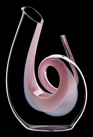 Декантер Curly pink 1400 мл, хрусталь, ручная работа, Riedel